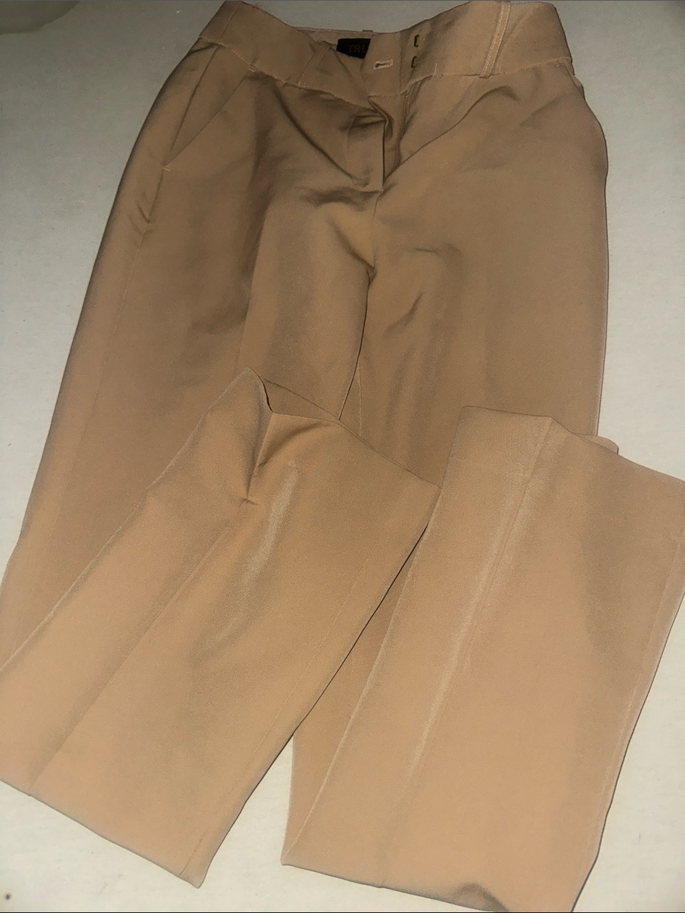 Truth Tailored Straight-Leg Trousers in Camel Tan